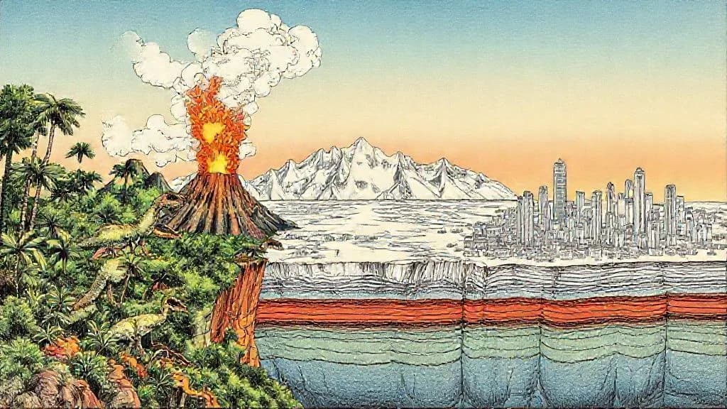 Illustration : Co2 a travers les ages geologiques