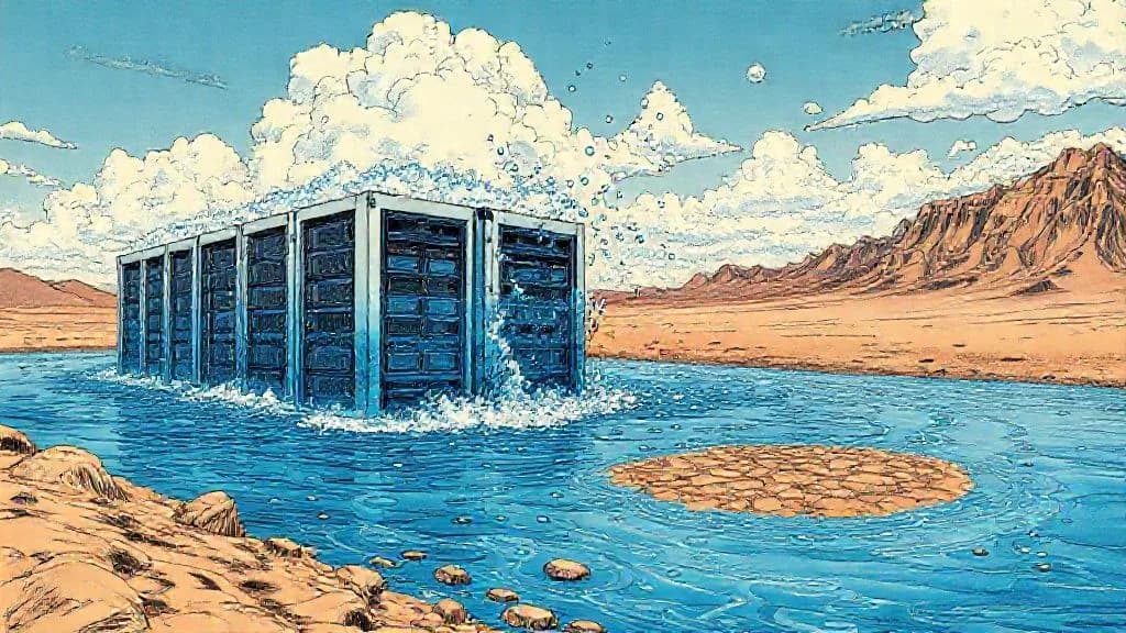 Illustration : Ia consommation eau data centers